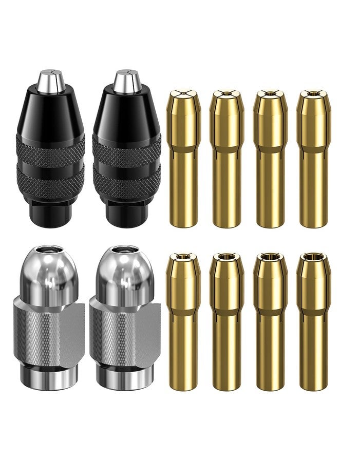 Mellbree Drill Chuck Collet Set for Dremel, 14PCS 1/32" to 1/8" Replacement 4486 Drill Keyless Bit Chuck Shank Rotary Tool Quick Change Adapter - Image 1