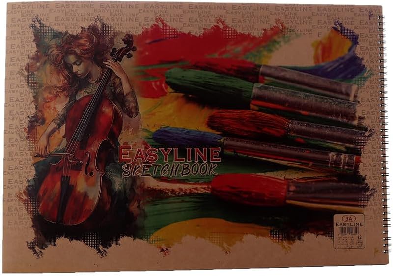 Easy Line 12800-3 Wire Drawing Notebook 12 Sheets - Multi Color