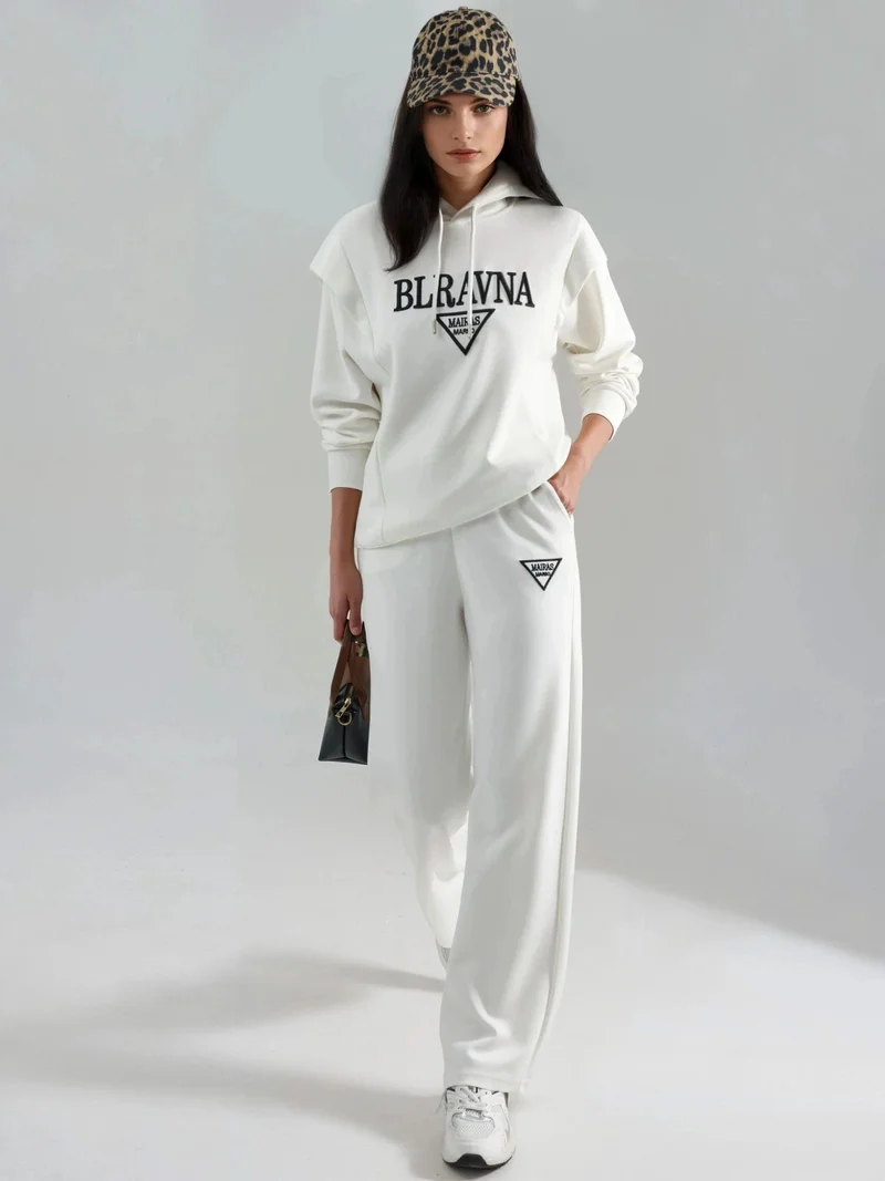 HICCUP Modal Touch Embroidered Hooded Two-Piece Set Bersan Collection