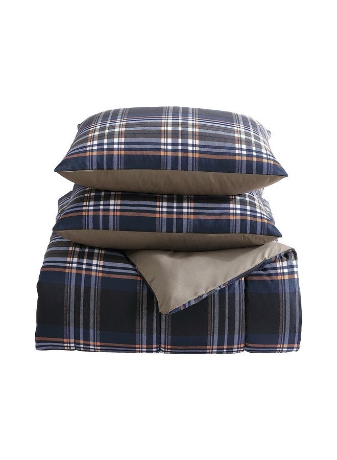 Wrangler - Twin Comforter Set, Soft Reversible Bedding with Matching Sham, Medium Weight, Oeko-Tex Certified (City Flats Plaid Navy) - Image 5