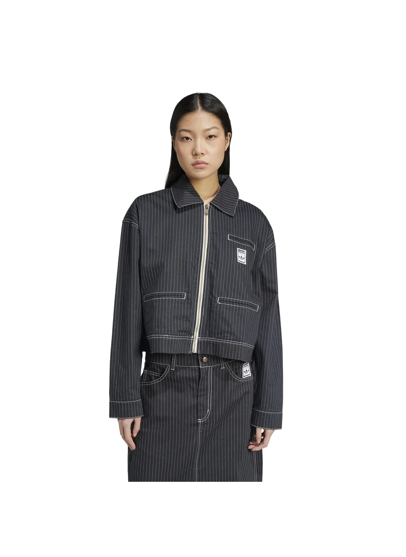 اديداس adidas AOP CROP JACKET Grey Originals Women JACKETS