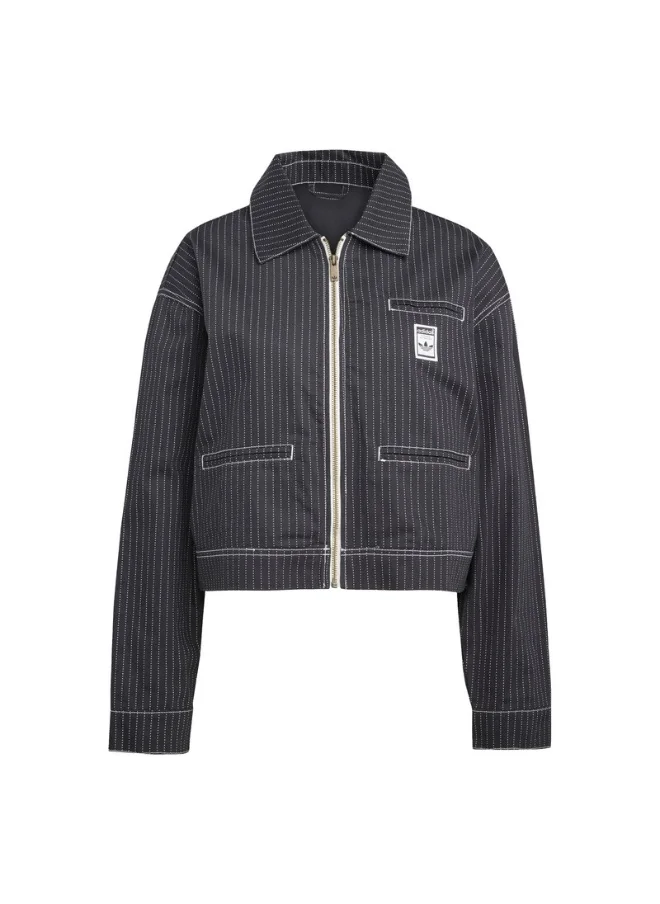 Adidas adidas AOP CROP JACKET Grey Originals Women JACKETS
