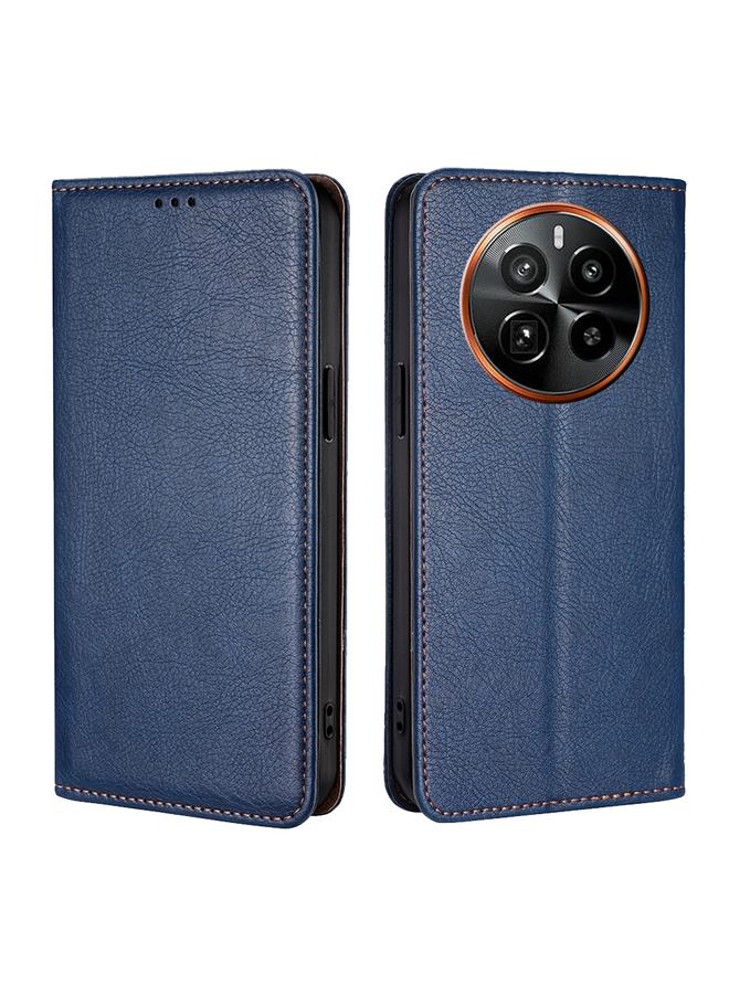 S-TOP Case For Realme GT5 Pro 5G Gloss Oil Solid Color Magnetic Leather Phone Case - Image 1