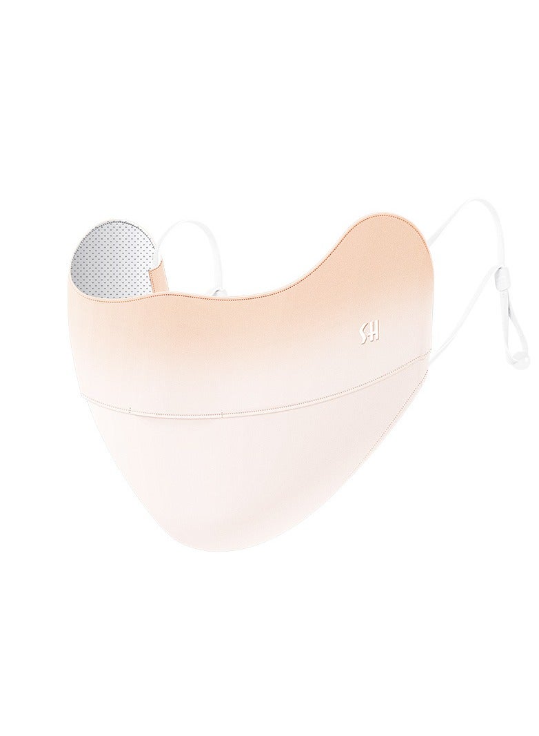 Golovejoy Women Sunscreen Breathable Ice mask Female Anti-ultraviolet Sunshade Mask Face Protection Eye Pprotection Dust Mask Gradient Style  Yuanqi Honey Peach