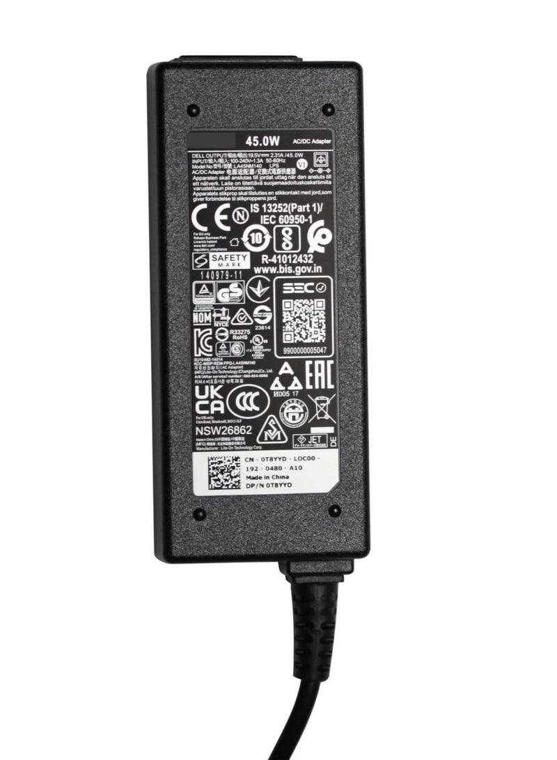Terabyte Replacement for 45W 19.5V 2.31A Power supply AC Adapter Charger DA45NM140 Notebook Laptop Power AC Adapter With Power Cable - Image 1