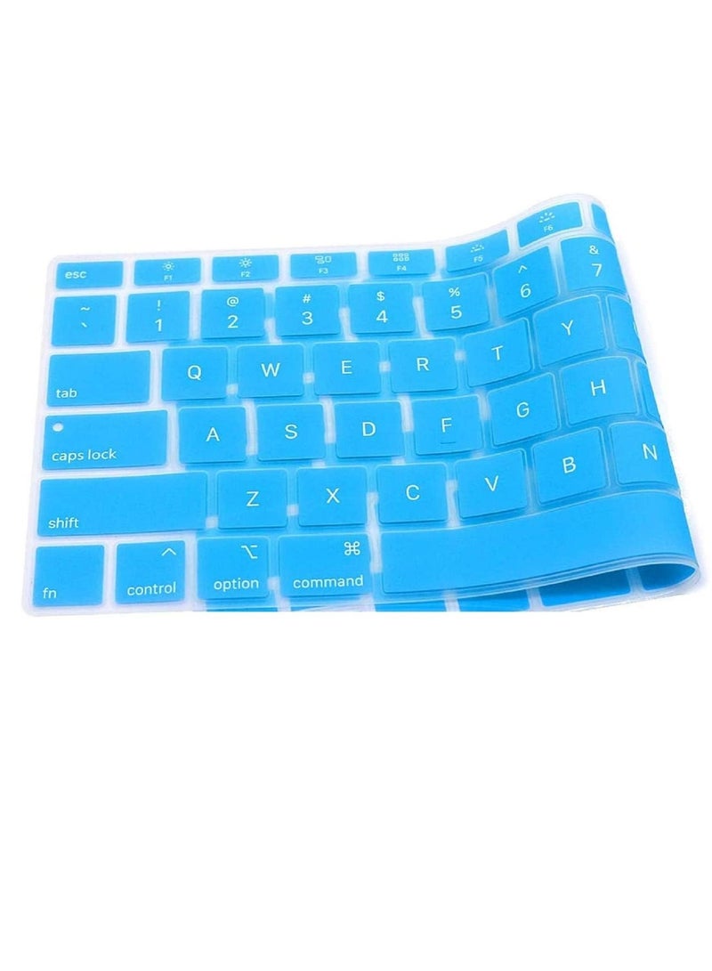 AMM US Layout Keyboard Cover for MacBook New Air 13-Inch Retina Display Touch ID Model A2179/A2337 Release 2020/2021 Sky Blue - Image 5