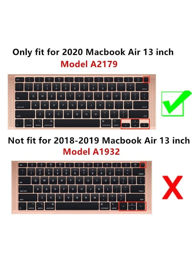 AMM US Layout Keyboard Cover for MacBook New Air 13-Inch Retina Display Touch ID Model A2179/A2337 Release 2020/2021 Sky Blue - Image 2