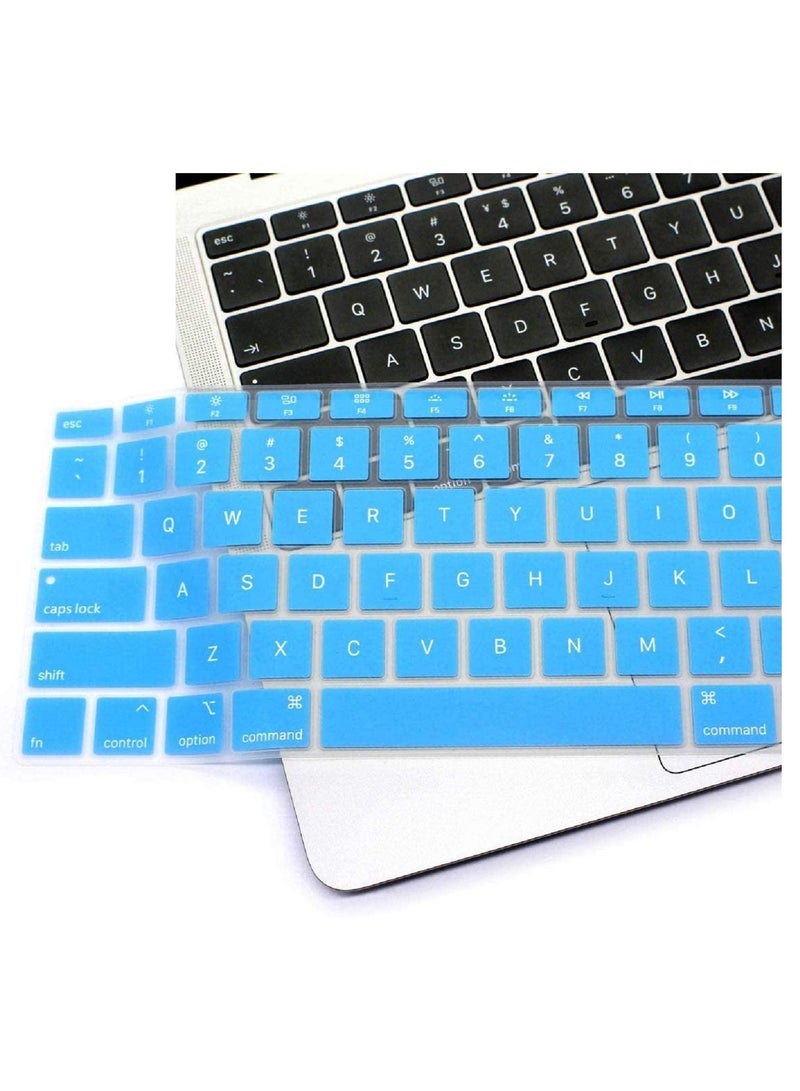 AMM US Layout Keyboard Cover for MacBook New Air 13-Inch Retina Display Touch ID Model A2179/A2337 Release 2020/2021 Sky Blue - Image 4