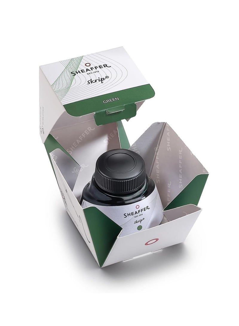 SHEAFFER Skrip Fountain Pen Ink Bottle 50ml Content Green - Image 3