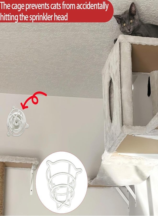 TunaMax (2 Pack) TunaMax White Fire Sprinkler Head Cage Cover Protector Guard for Both 1/2" & 3/4" and Flush Mount & Side Wall & Pendent Semi - Recessed Sprinkler Heads Fire Sprinkler Covers for Ceiling Mount - Image 3