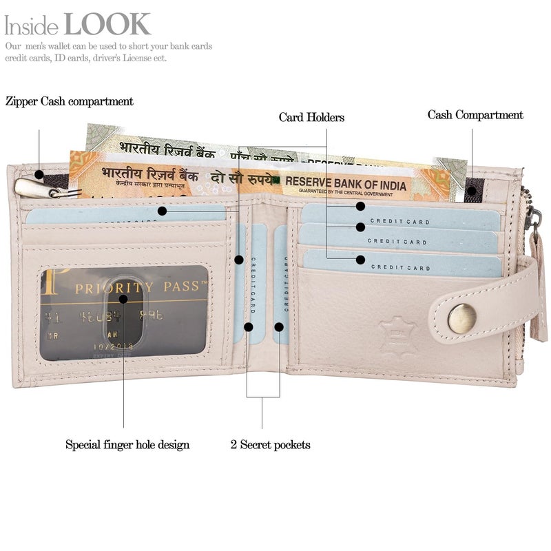 Rigohill Doger Garlic Mens Leather Wallet | Leather Wallet for Men | RFID Mens Wallet - Image 2