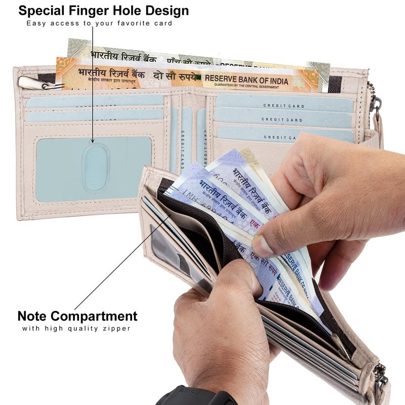 Rigohill Doger Garlic Mens Leather Wallet | Leather Wallet for Men | RFID Mens Wallet - Image 3