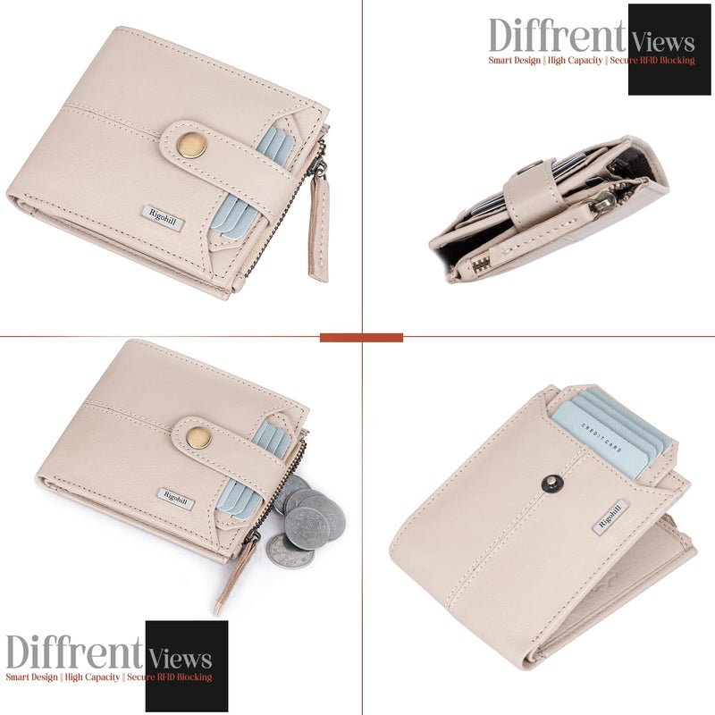 Rigohill Doger Garlic Mens Leather Wallet | Leather Wallet for Men | RFID Mens Wallet - Image 4