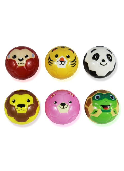 6.3 Polyurethane PU Foam Children's Cartoon Dinosaur Sponge Ball Can Be Squeezed Decompression Vent Bouncing Toy Ball-Color:Animal 2