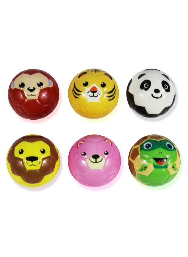 6.3 Polyurethane PU Foam Children's Cartoon Dinosaur Sponge Ball Can Be Squeezed Decompression Vent Bouncing Toy Ball-Color:Animal 2