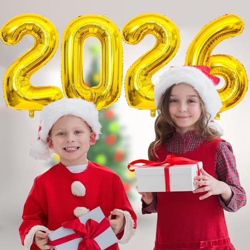BBPOOL 2026 Gold Balloons 40 Large Gold 2026 Balloons Helium Mylar Foil Balloons for 2026 New Year Christmas Graduation Party Decoration - Image 5