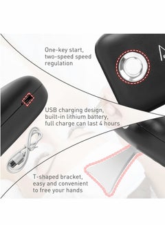 Excefore USB Mini Fan, Eyelashes Fan Bladeless Rechargeable Portable Cooling Fan Mini Handheld Fan Eyelash dryer Air Conditioning Blower for Eyelash Extension Supplies, Black  - Image 5