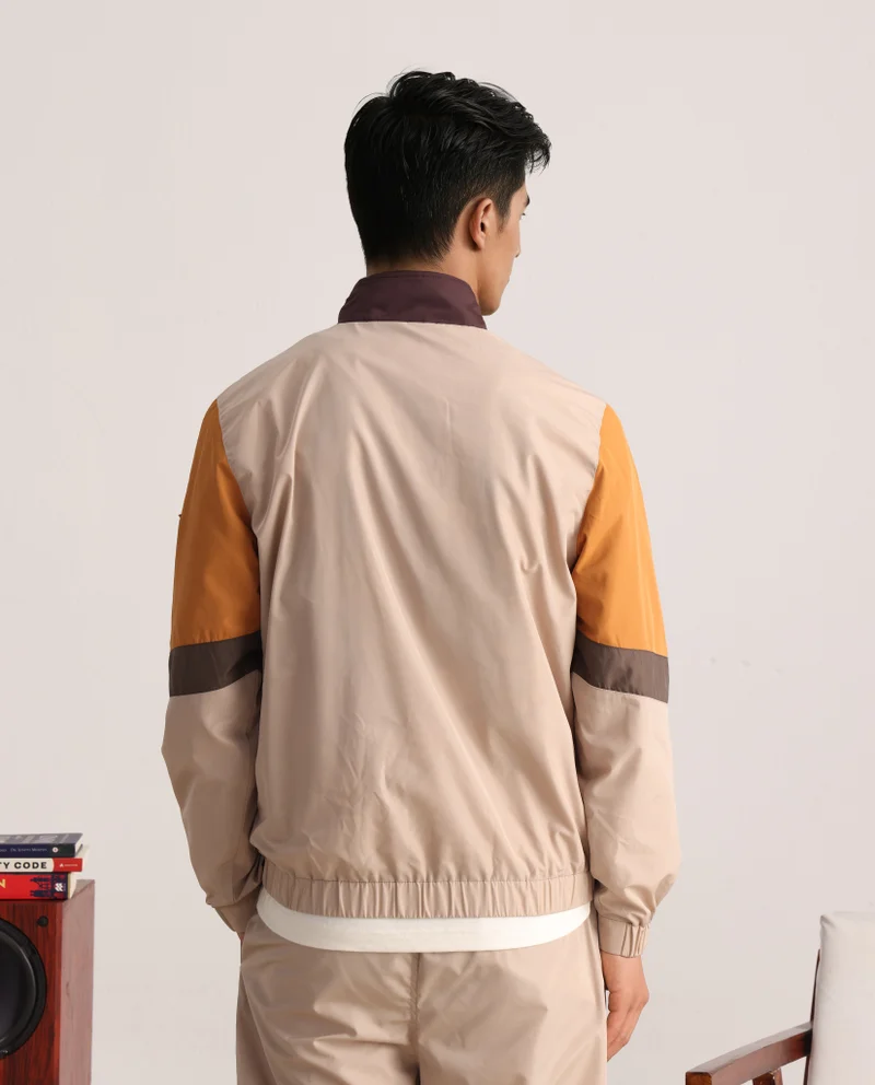 Rare Rabbit Men's High Neck Cut And Sew Jacket