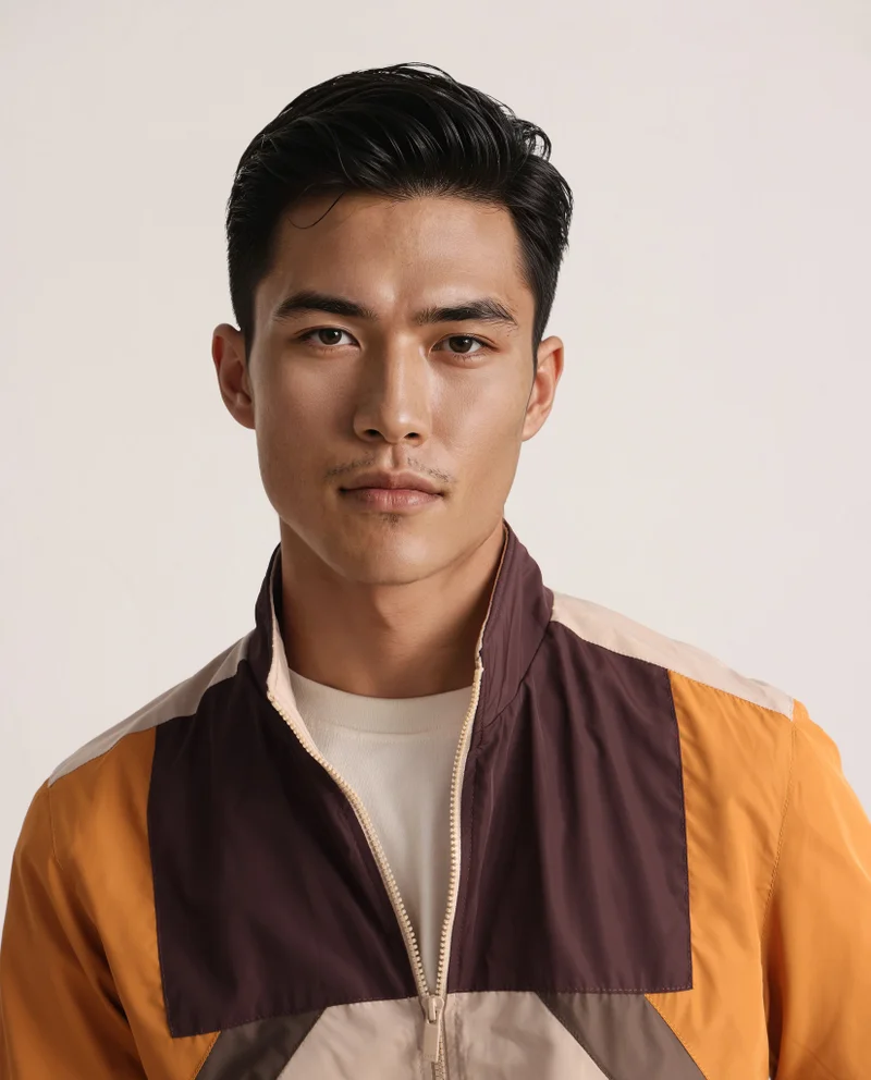 Rare Rabbit Men's High Neck Cut And Sew Jacket