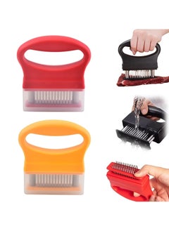 CMGTYYD 2Pcs Meat Tenderizer with 48 Stainless Steel Ultra Sharp Needle Blades, Handheld Meat Poultry Tenderizer, Meat Tenderizer Kitchen Tool for Steak Chicken Beef, for Tenderizing Beef, Pork, Turkey  - Image 1