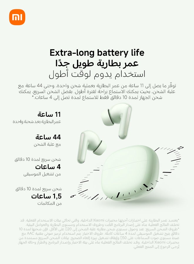 Xiaomi Redmi Buds 8, True Wireless Earbuds, 50dB/4kHz Active Noise Cancellation, 3-mic AI Noise reduction for calls, 11mm dynamic driver, Hi-Res Audio, Up to 11h+44h Battery Life, IP54 green - Image 5
