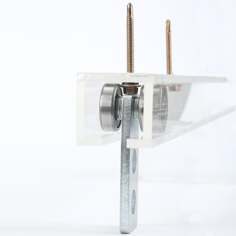 Fuperoo 2Wheel Trolley Assembly Rollers.Bearing Trolley Assembly.The top of The Trolley has Room for Set Screws, Allowing The use of a 1-5/8" high Strut Channel - Image 4