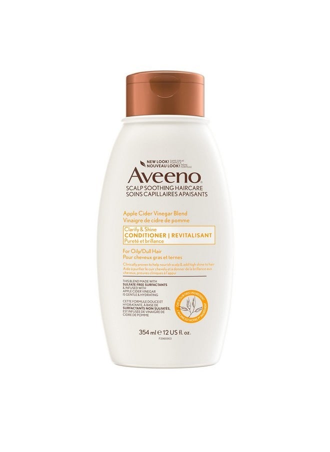 Aveeno Apple Cider Vinegar Blend Clarify & Shine Conditioner, 12Oz/354Ml  - Image 1