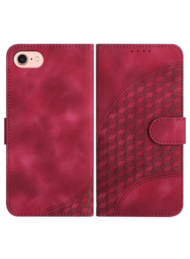 اس-توب جراب هاتف iPhone SE 2022/SE 2020/6/7/8 YX0060 جراب هاتف جلدي منقوش عليه رأس فيل مع حبل - Image 1