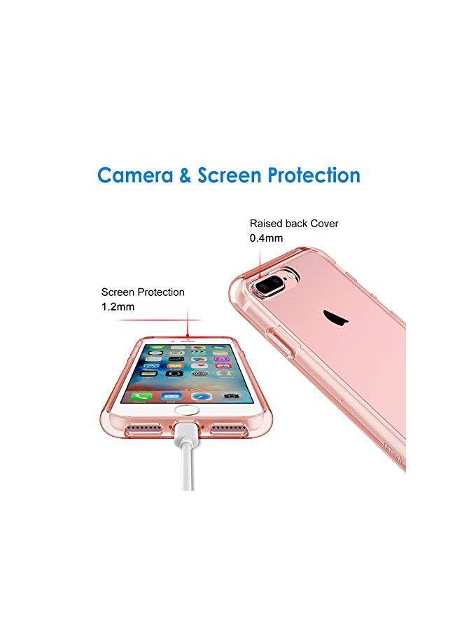 Jetech Case Compatible With Iphone 8 Plus And Iphone 7 Plus 5.5-Inch, Shock-Absorption Bumper Cover, Anti-Scratch Clear Back (Rose Gold) - Image 3
