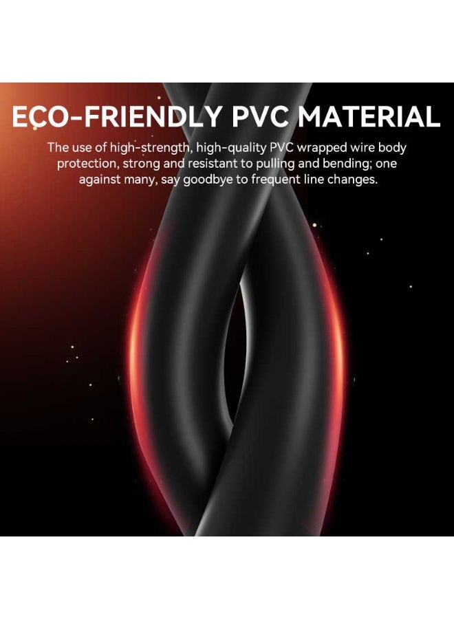 فيج جيج كابل إيثرنت Cat6 - نحاس خالٍ من الأكسجين، 1 جيجابت في الثانية، 250 ميجاهرتز، تم اختباره بواسطة Fluke، موصلات مطلية بالذهب RJ45 (UTP) أسود 10 متر - Image 5