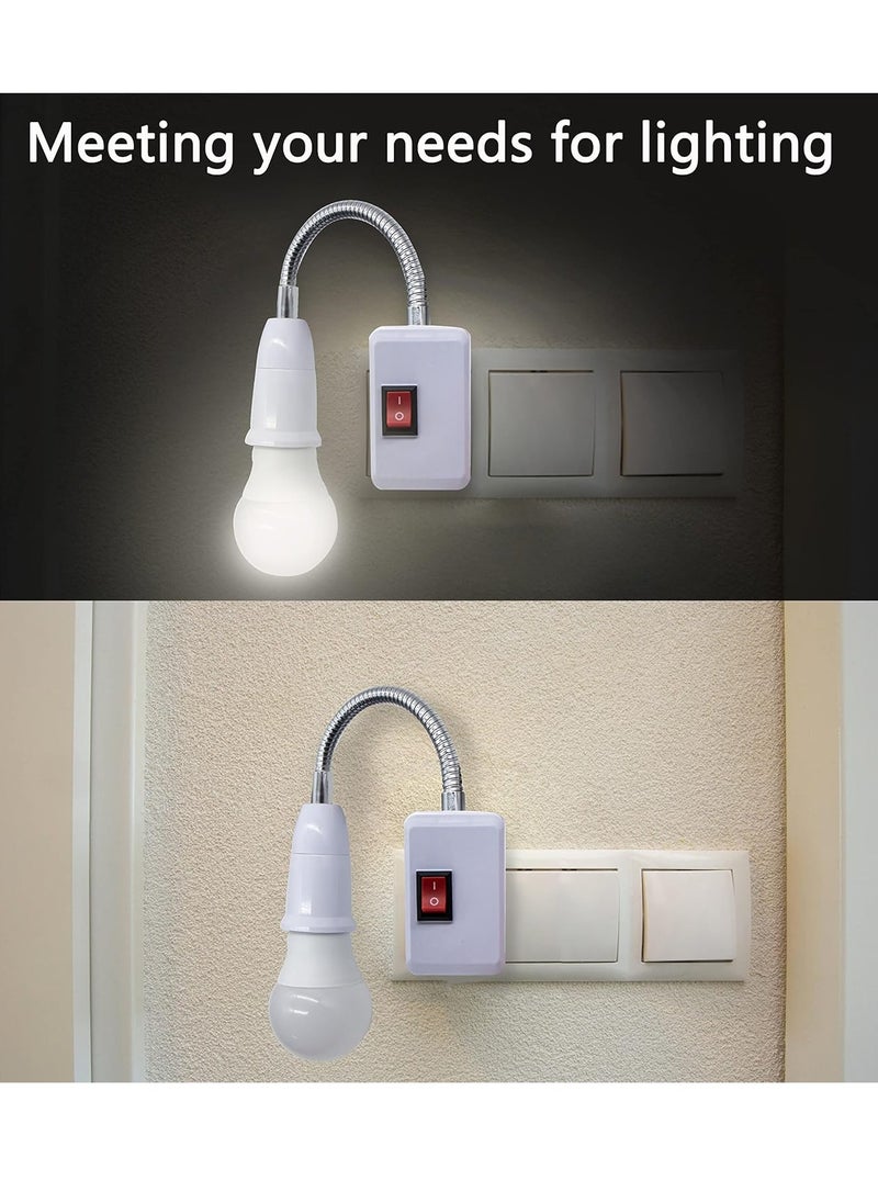 Generic 13A British switch lamp holder British standard plug British universal extended lamp holder, E27 screw mouth Middle East switch lamp control switch, white  - Image 5