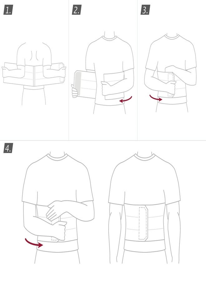 أكتيموف حزام البطن أكتيموف، أبيض، متوسط الحجم، بأربعة أجزاء - Image 5