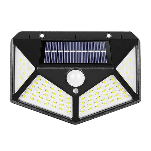 Btag Solar Motion Sensor Sun-Powered LED Wall Light | 1W Wireless Waterproof LED Outdoor Lamp with 120 Degrees Angle Lighting | Wall-Mounted Security Light for Garden, Garage, Pathway,Yard (Pack of 4) - Image 1