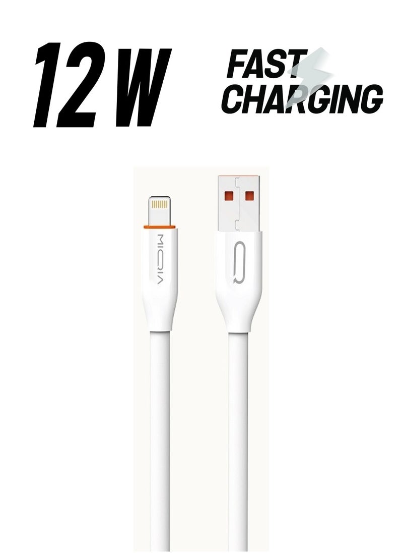MIQIA 2.4A Flat Cable White 2m 