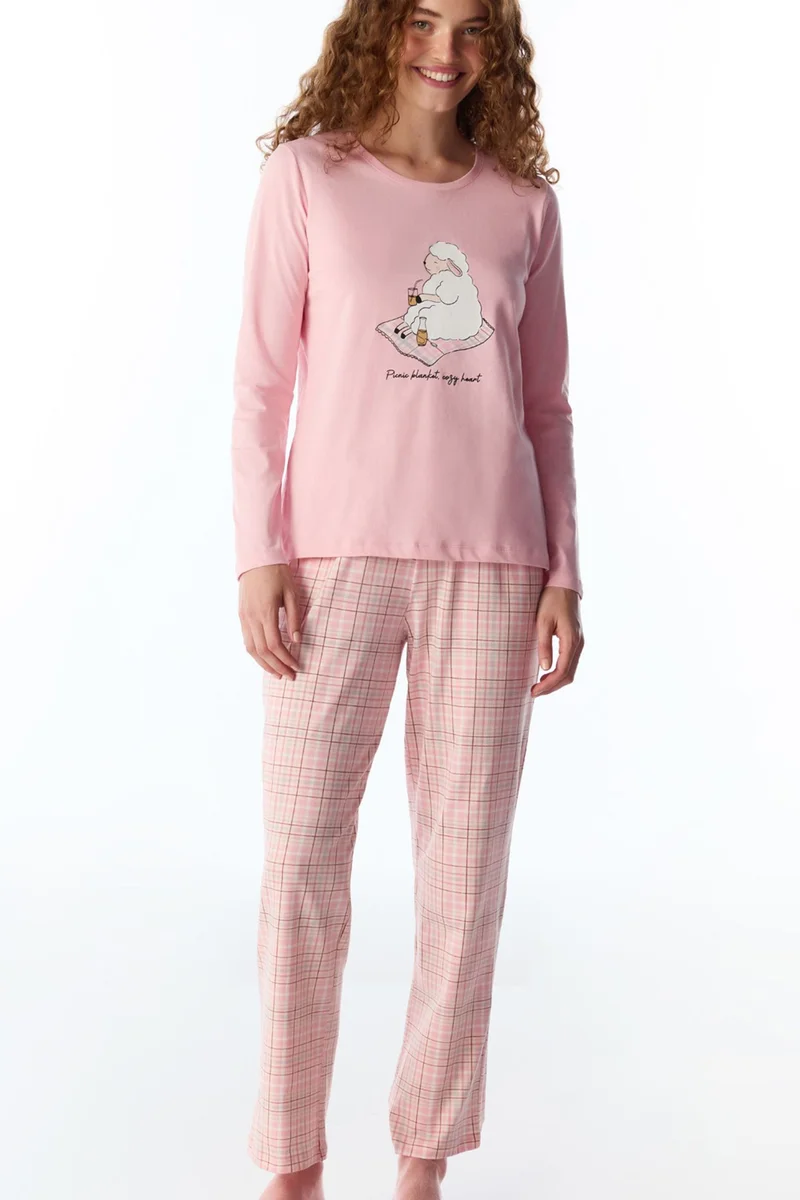 Penti PENTI Comfort Heart Long Sleeve Trousers Pajama Set