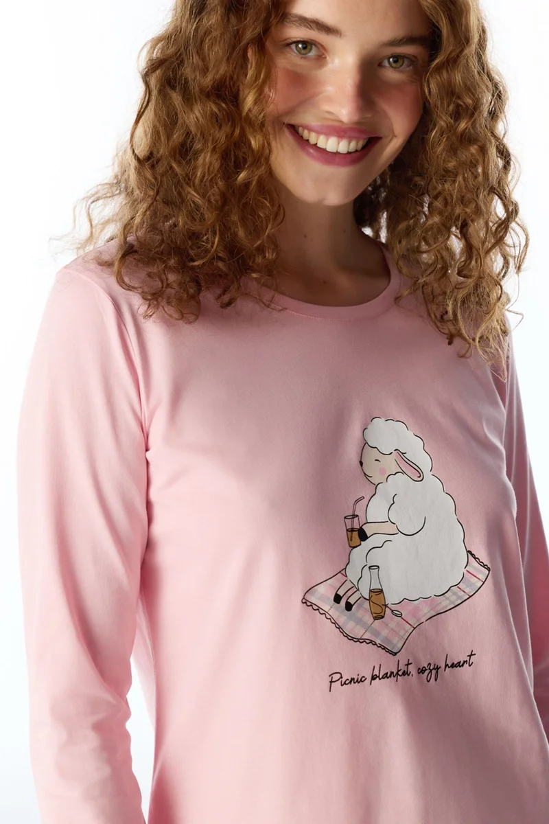 Penti PENTI Comfort Heart Long Sleeve Trousers Pajama Set