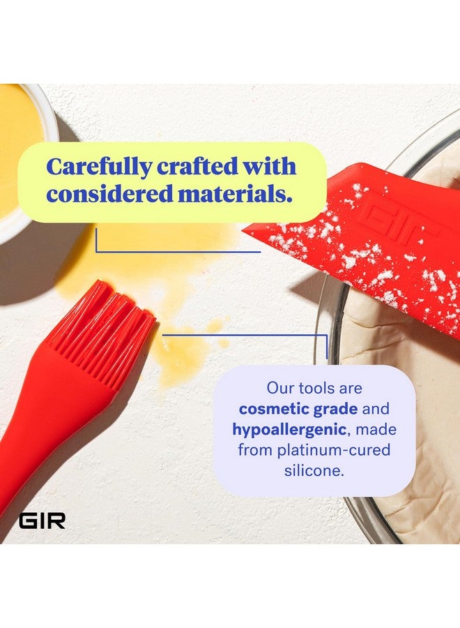 جير مجموعة أدوات المطبخ GIR: Get It Right المصنوعة من السيليكون الفاخر، والمكونة من 5 قطع - أدوات مطبخ غير لاصقة ومقاومة للحرارة للطهي والتقديم - ملعقة مسطحة من السيليكون، وقلاب/مقلاة، وملعقة مسطحة - لون أسود (GIRBDLE5UP111BLK)  - Image 4