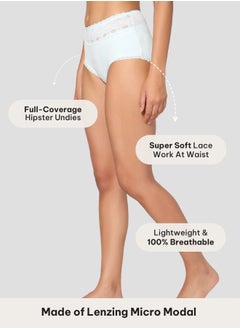 Intimate Queen Intimate Queen Modal Bae Super Soft Hipster Lacy Eco-Friendly Underwear (Pack of 3)  - Image 3