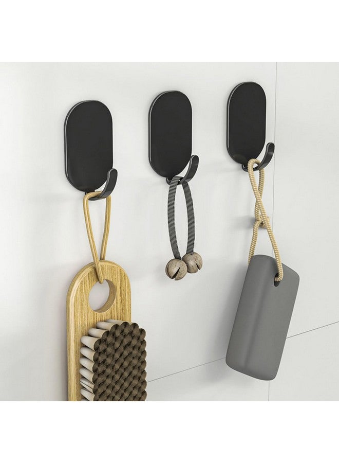 wolpin Self Adhesive Wall Hooks, Waterproof Nail Free Sticky Stainless Steel No Drilling Hooks Hanging Capacity 5KG Max Multipurpose Home Storage (Pack of 5 Pcs) - Image 2