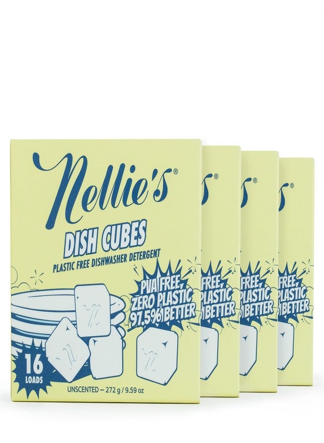 Nellie's Dish Cubed - 64 pack (4 boxes of 16 packs) - Eco-Conscious Dishwasher Detergent - Less Plastic, More Planet Friendly - Space-Saving - Effective on Grease and Grime - (Made in Canada) - Image 5