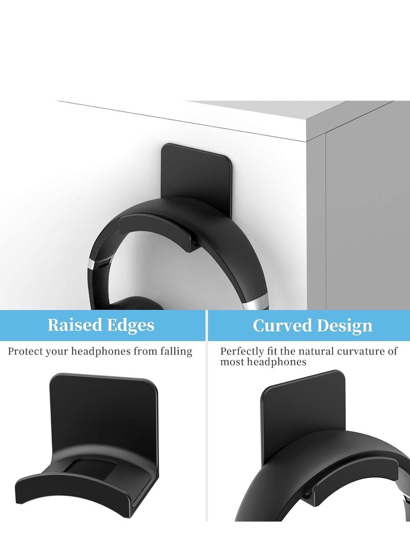 Headphone Stand, Sticky Headphone Stand, 2-in-1 Durable Headset & Game Controller Stand - Desktop Storage ShelfBedroomLiving Room - Space-Saving Storage Shelf (3 pieces)  - Image 2