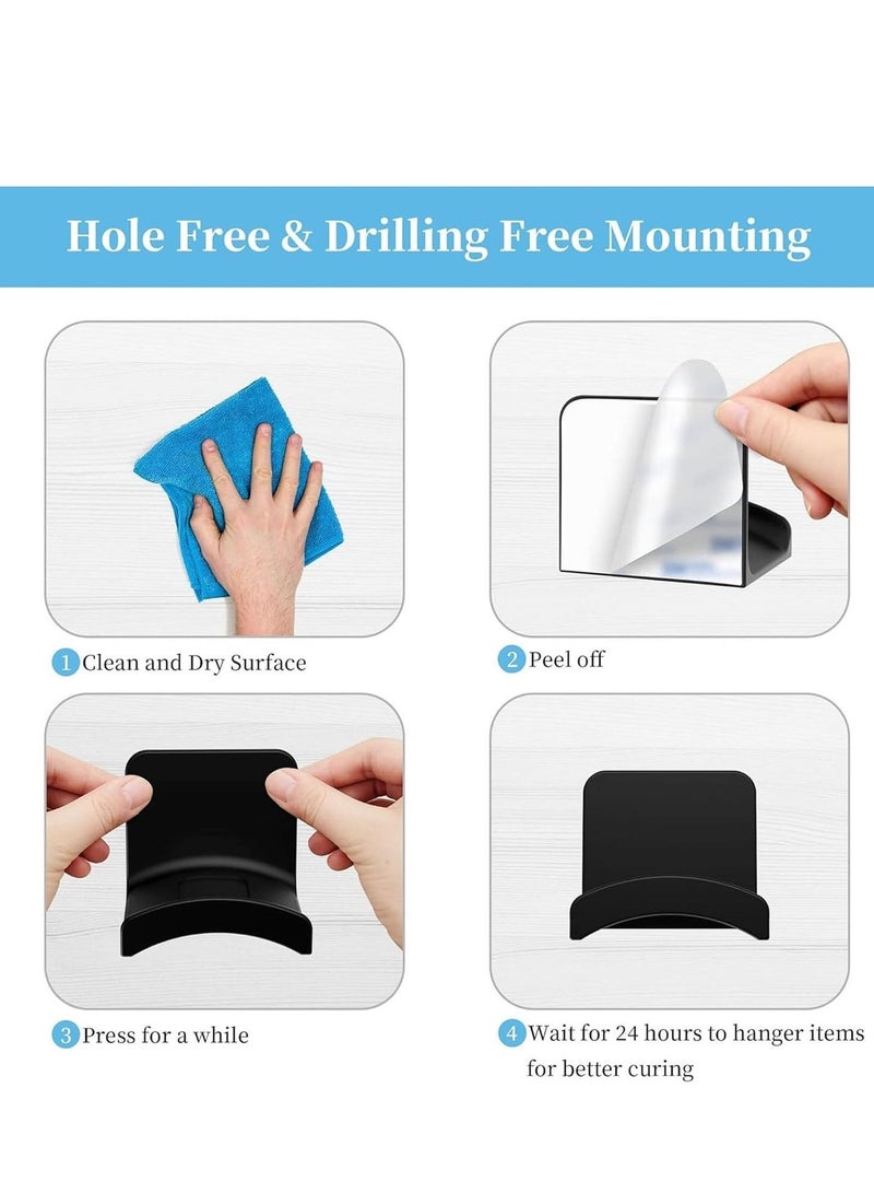 بابونا حامل سماعة رأس ، حامل سماعة رأس لاصق ، سماعة رأس متينة 2 في 1 وحامل تحكم في الألعاب - رف تخزين سطح المكتبغرفة النوم غرفة المعيشة - رف تخزين موفر للمساحة (3 قطع) - Image 3