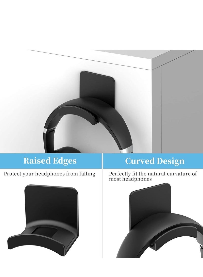 بابونا حامل سماعة رأس ، حامل سماعة رأس لاصق ، سماعة رأس متينة 2 في 1 وحامل تحكم في الألعاب - رف تخزين سطح المكتبغرفة النوم غرفة المعيشة - رف تخزين موفر للمساحة (3 قطع) - Image 2
