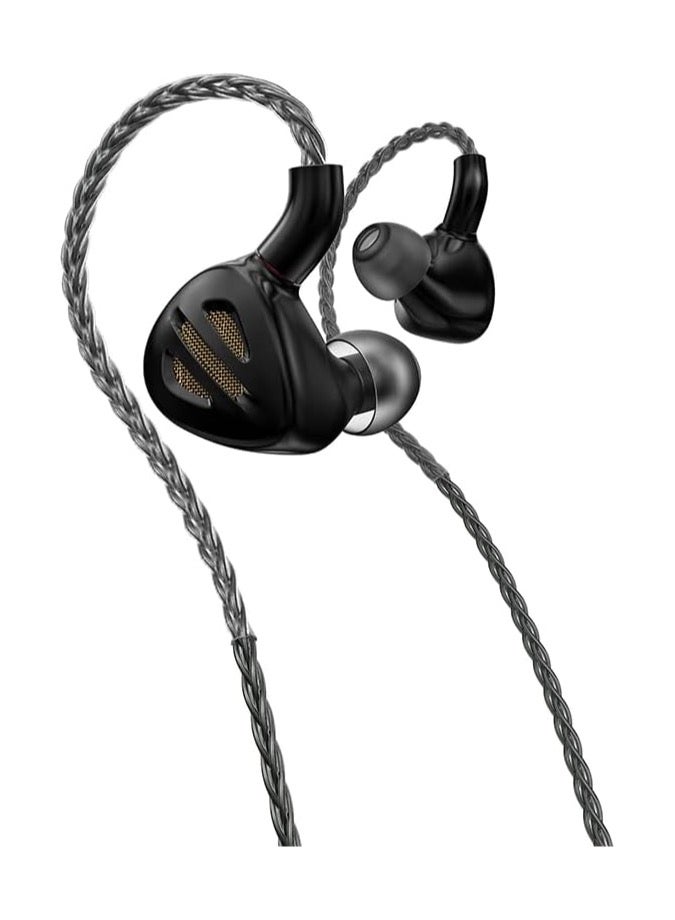 فيو FiiO FH9 سماعة رأس سلكية عالية الدقة فوق الأذن 1DD+6BA MMCX كابل قابل للتبديل مع مقابس سماعة رأس 2.5/3.5/4.4 مم للهواتف الذكية/الكمبيوتر المحمول/مكبر الصوت/الصوت المنزلي (أسود) - Image 1