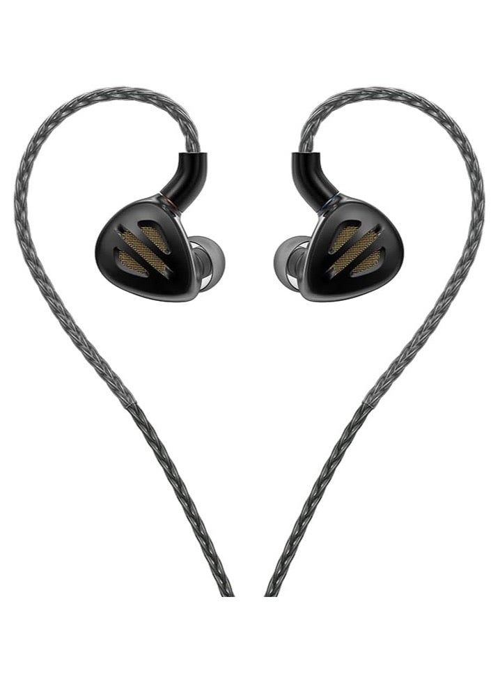 فيو FiiO FH9 سماعة رأس سلكية عالية الدقة فوق الأذن 1DD+6BA MMCX كابل قابل للتبديل مع مقابس سماعة رأس 2.5/3.5/4.4 مم للهواتف الذكية/الكمبيوتر المحمول/مكبر الصوت/الصوت المنزلي (أسود) - Image 2