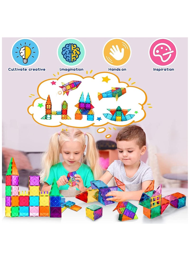 TEGRILO - 60 Pcs Magnetic Building Blocks 3D Kids Building Blocks Set Magnetic Building Construction Educational STEM Toys for Toddler - Image 1