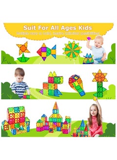TEGRILO 60 Pcs Magnetic Building Blocks 3D Kids Building Blocks Set Magnetic Building Construction Educational STEM Toys for Toddler  - Image 5