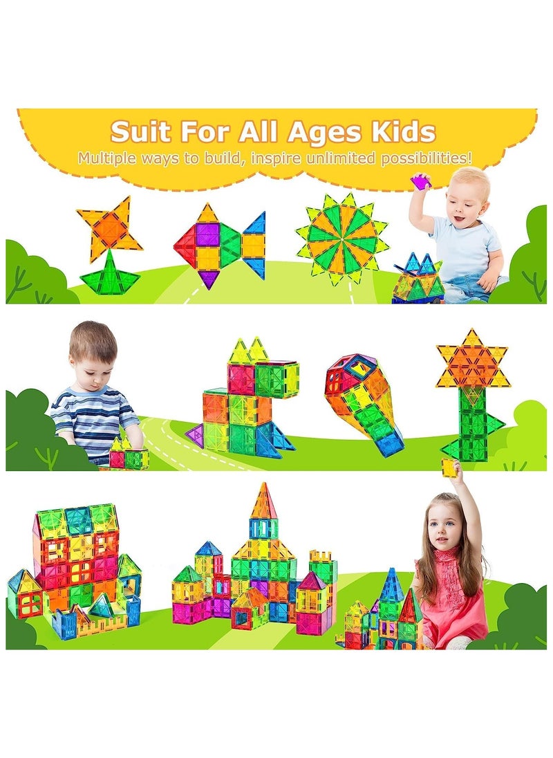 TEGRILO - 60 Pcs Magnetic Building Blocks 3D Kids Building Blocks Set Magnetic Building Construction Educational STEM Toys for Toddler - Image 1