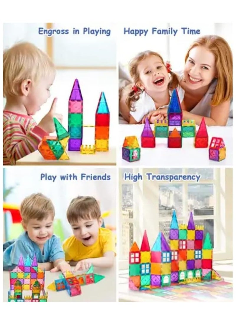TEGRILO - 60 Pcs Magnetic Building Blocks 3D Kids Building Blocks Set Magnetic Building Construction Educational STEM Toys for Toddler - Image 1