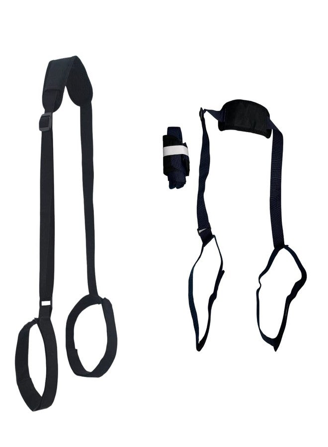 NGIL Black 2 Pack Adjustable Beach Chair Carry Strap Universal Folding Chair Carry Strap for Camping,Picnic and Outdoor - Image 1